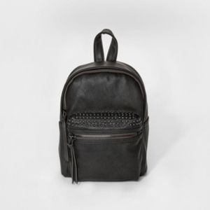 Grey Studded Mini Backpack